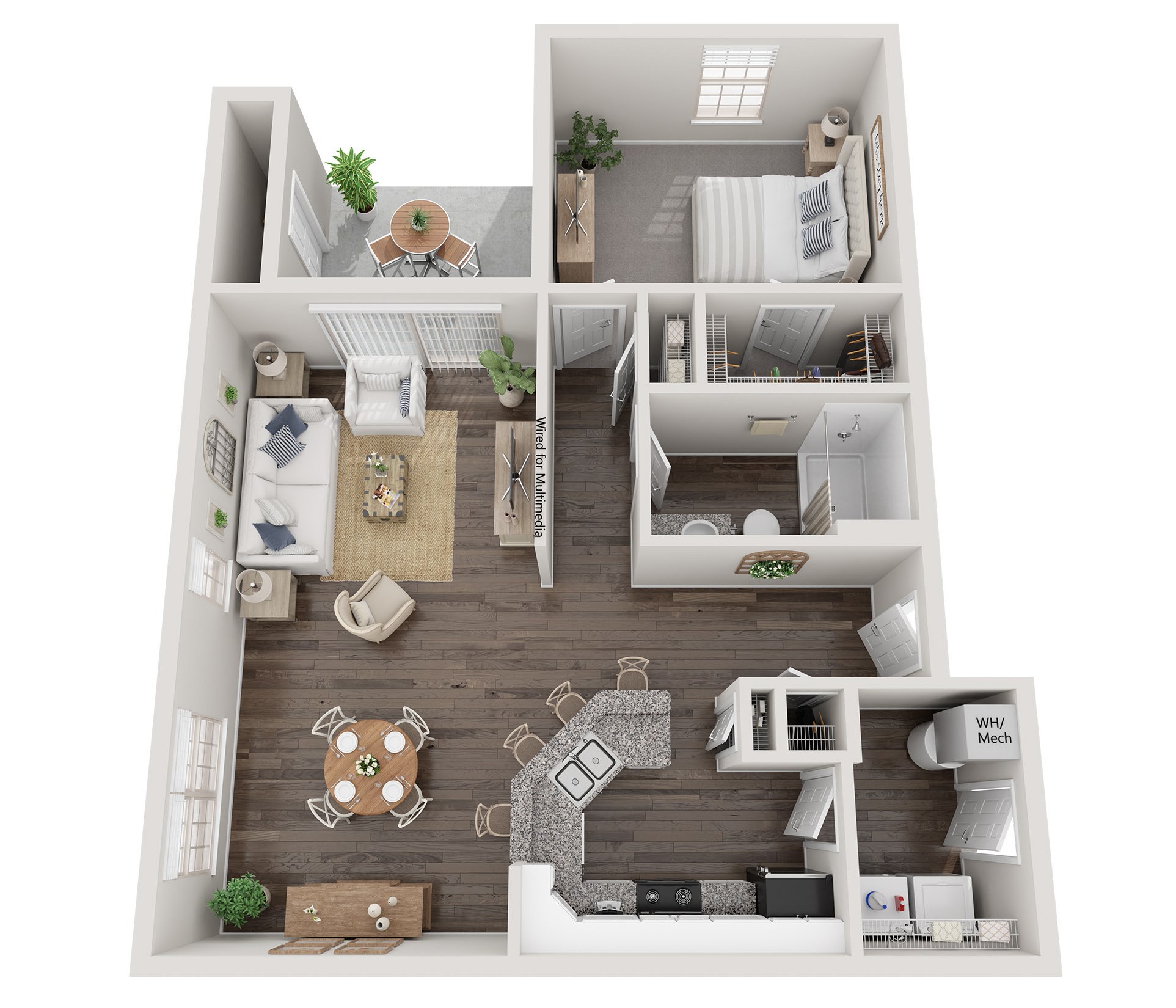 1-Bedroom Apartment in Lake Saint Louis MO | Floor Plan | The Waterways